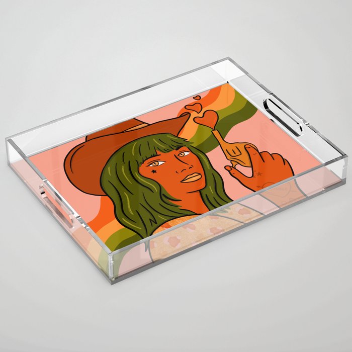 She's Trouble Acrylic Tray Gallery Image 1