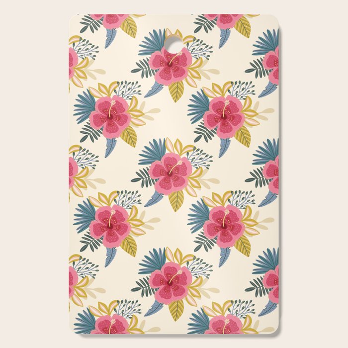 Tropical Floral Cutting Board Gallery Image 1