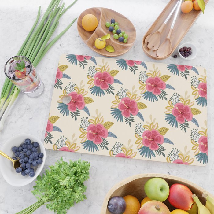 Tropical Floral Cutting Board Gallery Image 2
