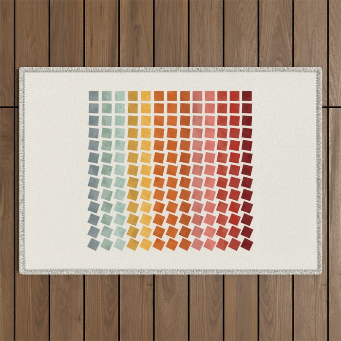 Squares rotation Outdoor Rug Gallery Image 1