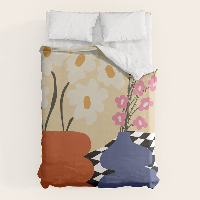 Two blooming pottery   Duvet Cover Gallery Image 6