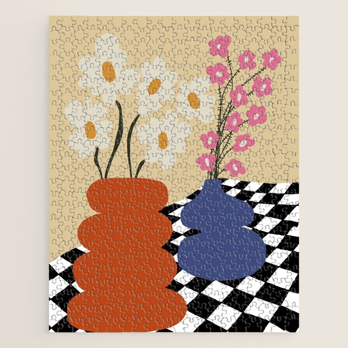 Two blooming pottery   Jigsaw Puzzle Gallery Image 1