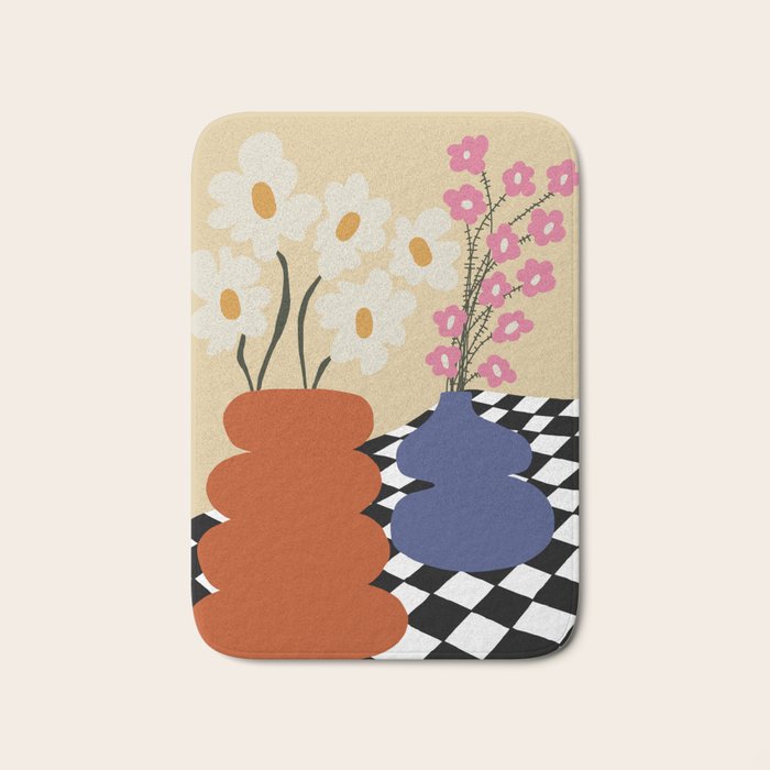 Two blooming pottery   Bath Mat Gallery Image 1