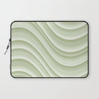 Wavy Stripes XXI - Pastel Natural Green Laptop Sleeve Gallery Image 1