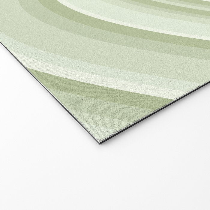 Wavy Stripes XXI - Pastel Natural Green Welcome Mat Gallery Image 2