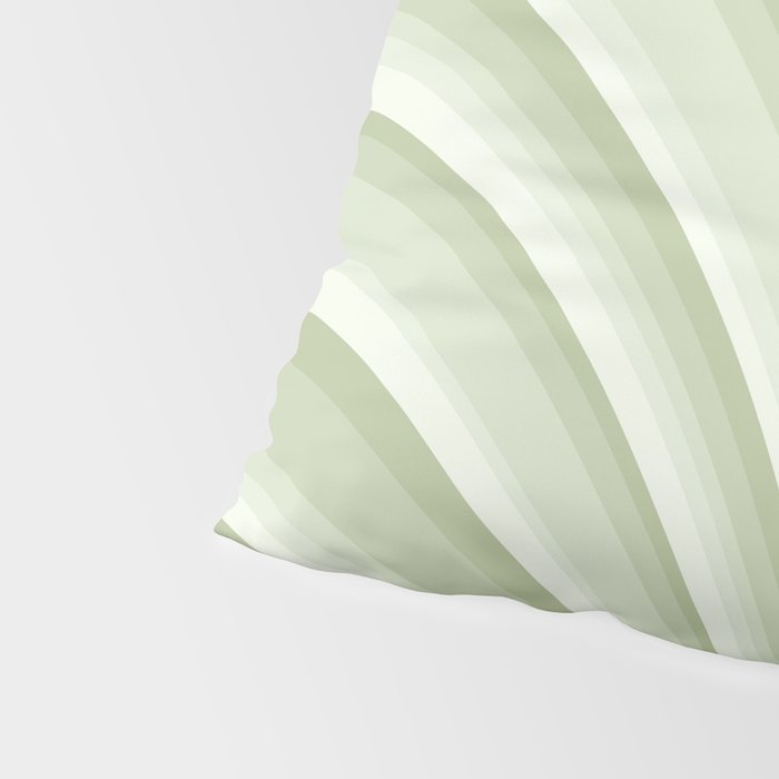 Wavy Stripes XXI - Pastel Natural Green Pillow Sham Gallery Image 4
