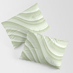 Wavy Stripes XXI - Pastel Natural Green Pillow Sham Gallery Image 3