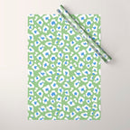 Dopamine Decor Leopard Print Blue And Green Wrapping Paper Gallery Image 1