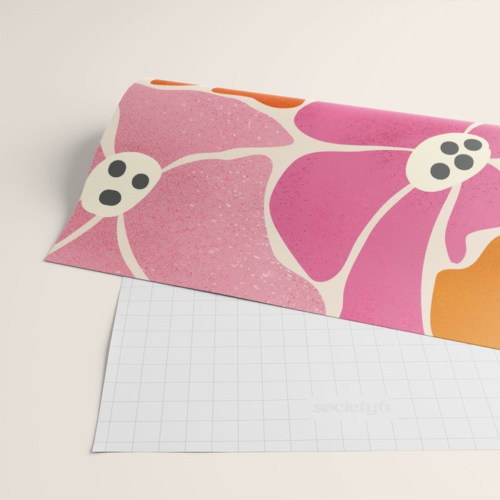 Blooming Retro Florals Wrapping Paper Gallery Image 2