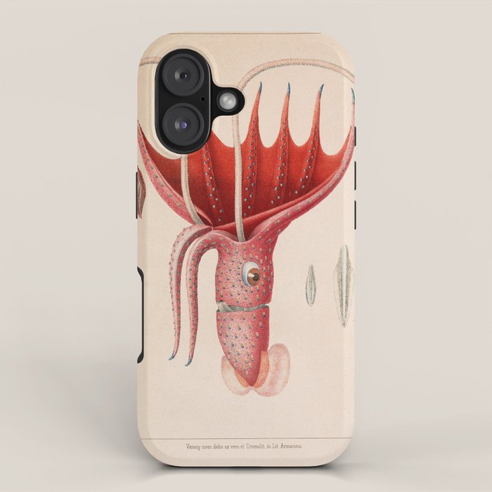Octopus from "Mollusques Méditeranéens" by Jean Baptiste Vérany, 1851 iPhone Case Gallery Image 1