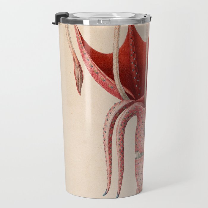 Octopus from "Mollusques Méditeranéens" by Jean Baptiste Vérany, 1851 Travel Mug Gallery Image 3