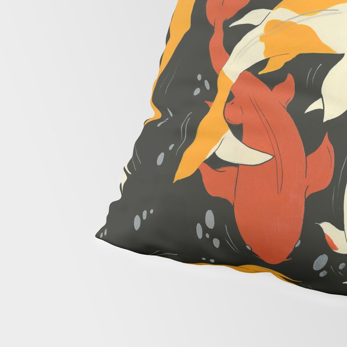 Koi in Black Water Pillow Sham Gallery Image 4
