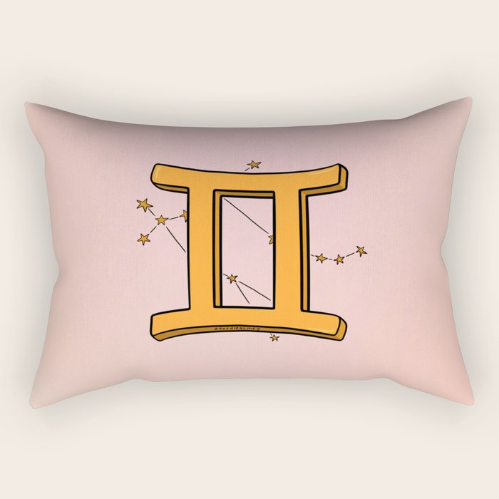 Gemini Symbol Rectangular Pillow Gallery Image 2