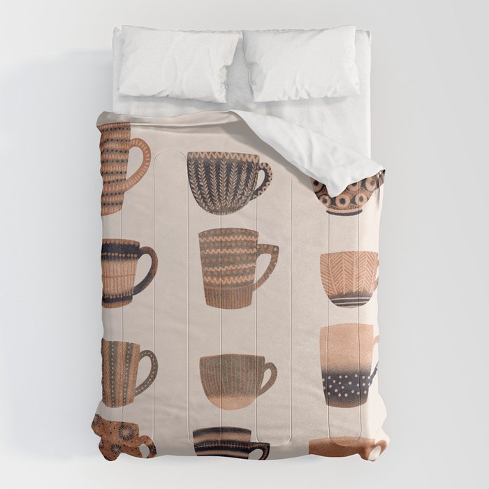 Watercolor Tea Cups Comforter Gallery Image 6