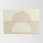 Geometric lines in Shades of Coffee and Latte 4 (Sunrise and Sunset) Rug Gallery Image 2