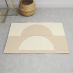 Geometric lines in Shades of Coffee and Latte 4 (Sunrise and Sunset) Rug Gallery Image 1