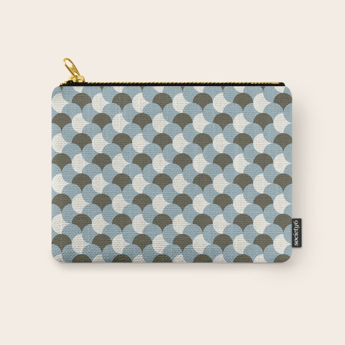 Geometrical gingham pastel pattern grey variant Carry All Pouch Gallery Image 1