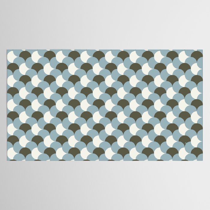 Geometrical gingham pastel pattern grey variant Tablecloth Gallery Image 2