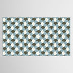 Geometrical gingham pastel pattern grey variant Tablecloth Gallery Image 2