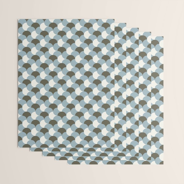 Geometrical gingham pastel pattern grey variant Wrapping Paper Gallery Image 3