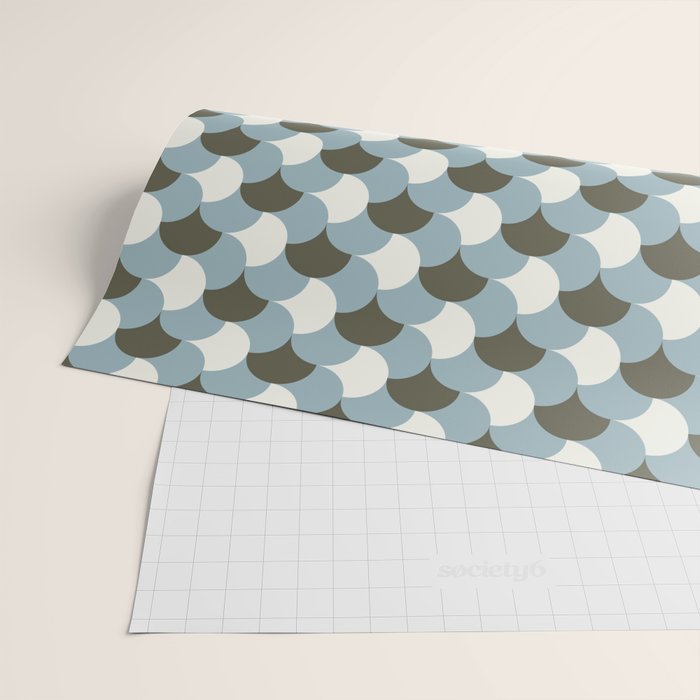 Geometrical gingham pastel pattern grey variant Wrapping Paper Gallery Image 2