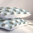 Geometrical gingham pastel pattern grey variant Pillow Sham Gallery Image 3