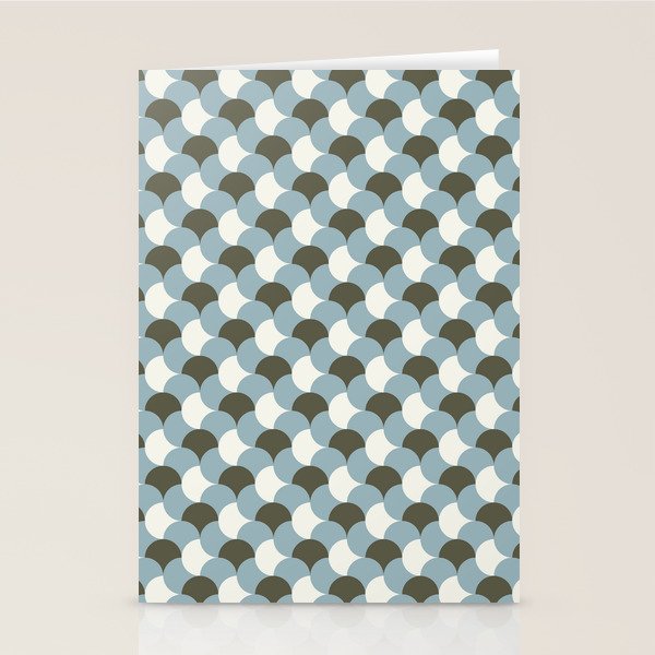 Geometrical gingham pastel pattern grey variant Stationery Card Gallery Image 1