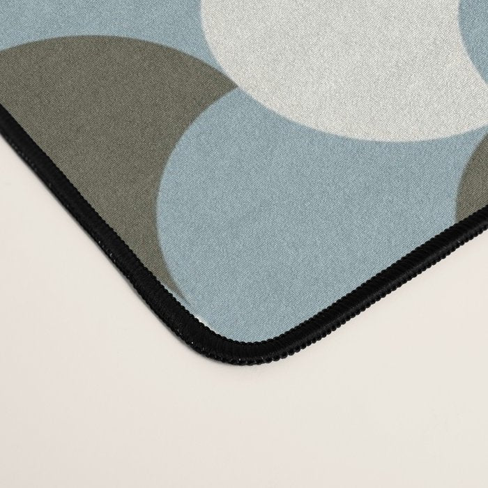Geometrical gingham pastel pattern grey variant Desk Mat Gallery Image 4
