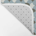 Geometrical gingham pastel pattern grey variant Bath Mat Gallery Image 2