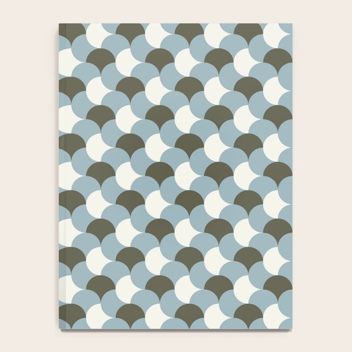 Geometrical gingham pastel pattern grey variant Notebook Gallery Image 4