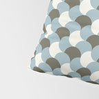 Geometrical gingham pastel pattern grey variant Pillow Sham Gallery Image 4