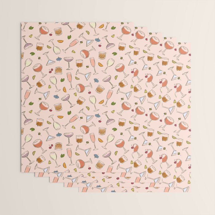 Cocktail O Clock Wrapping Paper Gallery Image 3