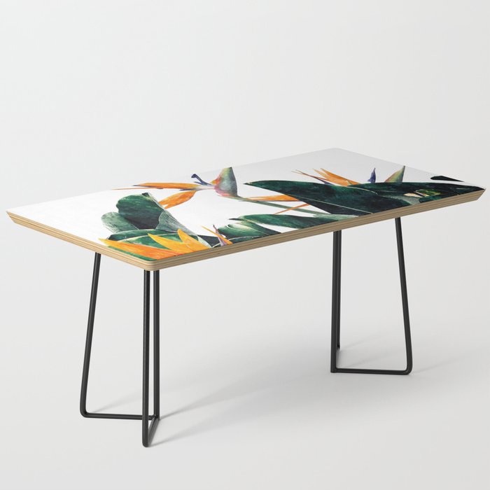 Paradise Bird, Nature Botanical Plant Floral, Tropical Garden Watercolor Painting Coffee Table Gallery Image 1
