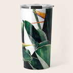 Paradise Bird, Nature Botanical Plant Floral, Tropical Garden Watercolor Painting Travel Mug Gallery Image 1