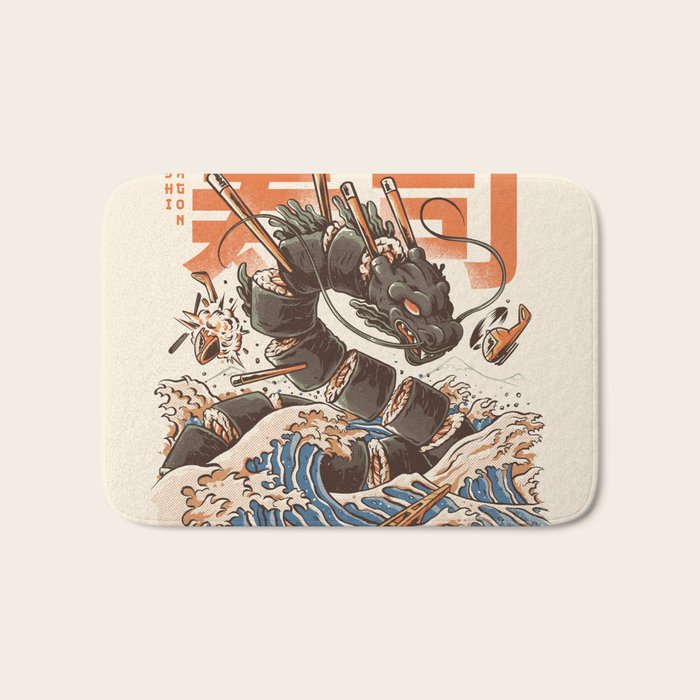 Great Sushi Dragon Bath Mat Gallery Image 1