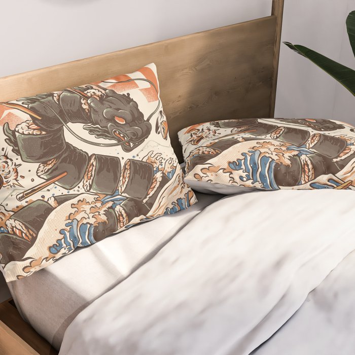Great Sushi Dragon Pillow Sham Gallery Image 2