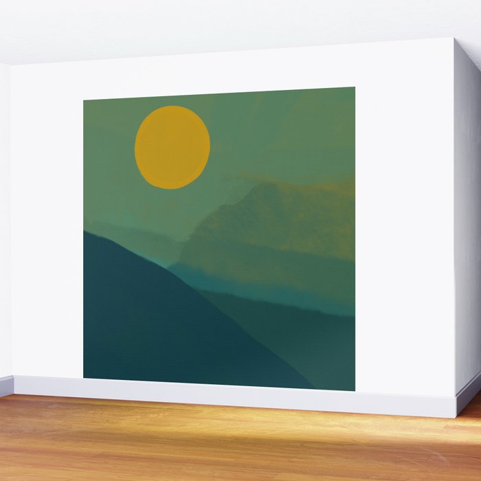 The Hills Felt Green That Evening Wall Mural Gallery Image 2