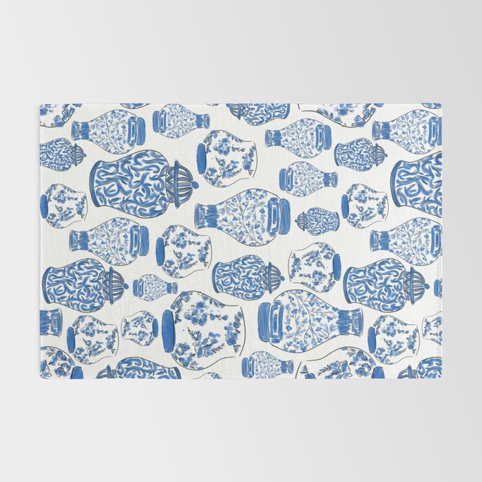 Chinoiserie Blue and White Jars Rug Gallery Image 2
