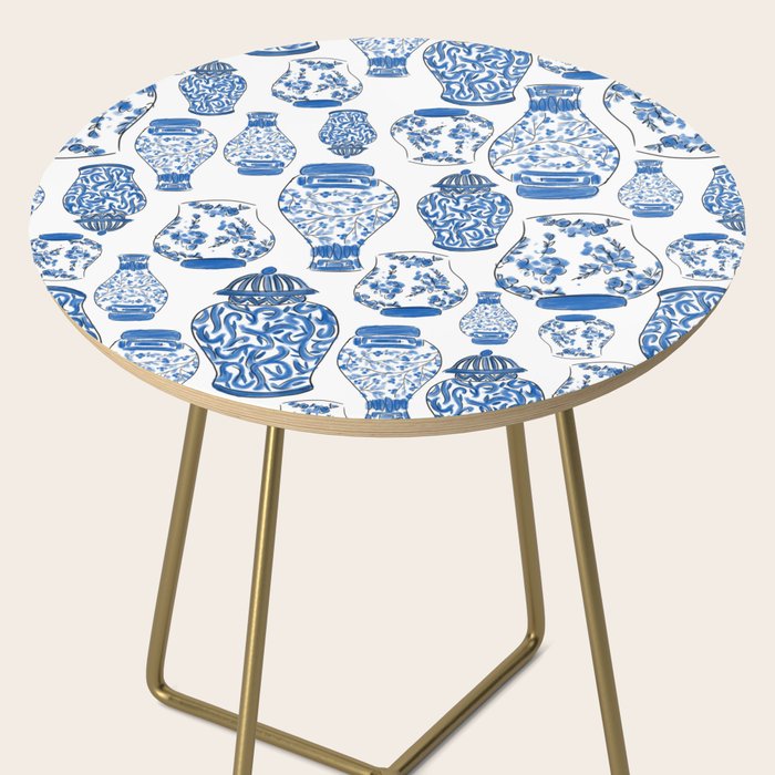 Chinoiserie Blue and White Jars Side Table Gallery Image 2