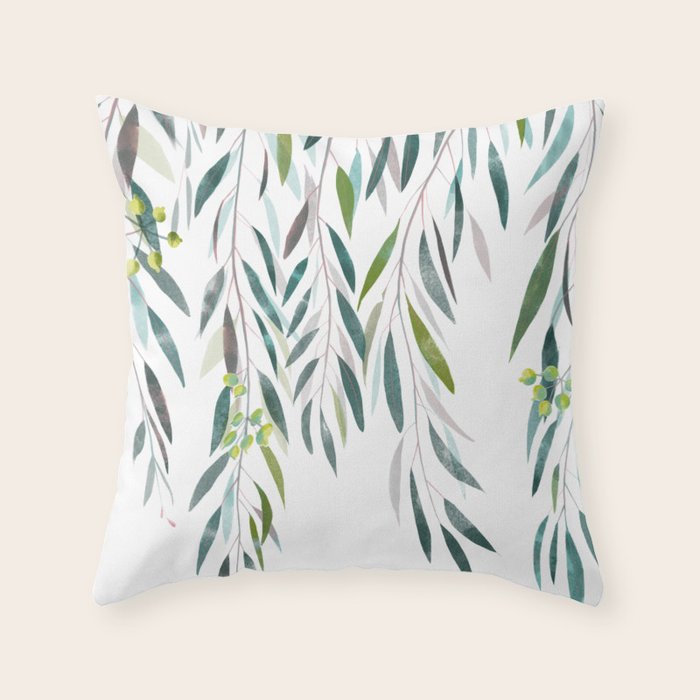 Eucalyptus Drop  Throw Pillow Gallery Image 6