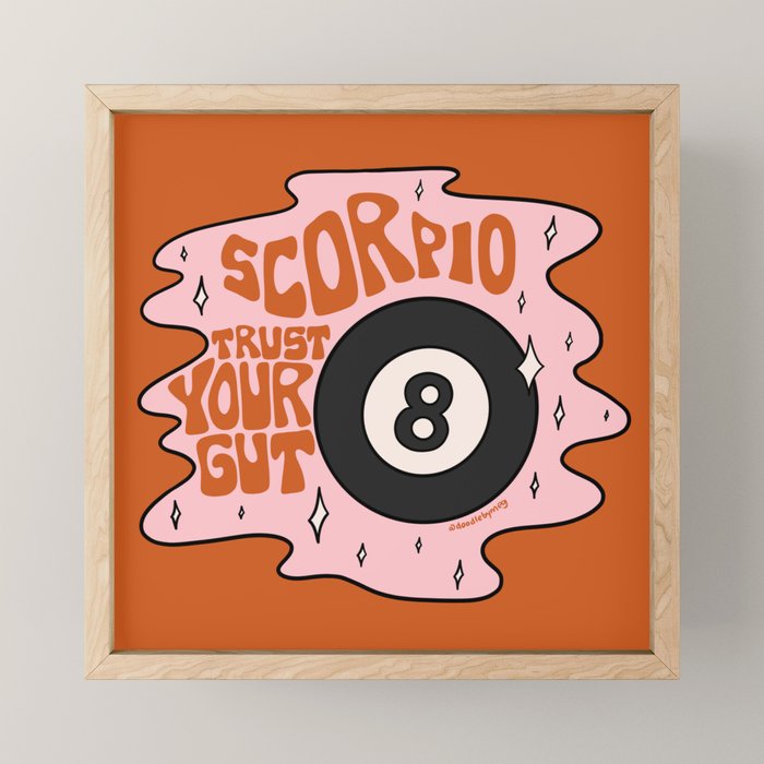 Scorpio Magic 8 Ball Mini Art Print Gallery Image 1
