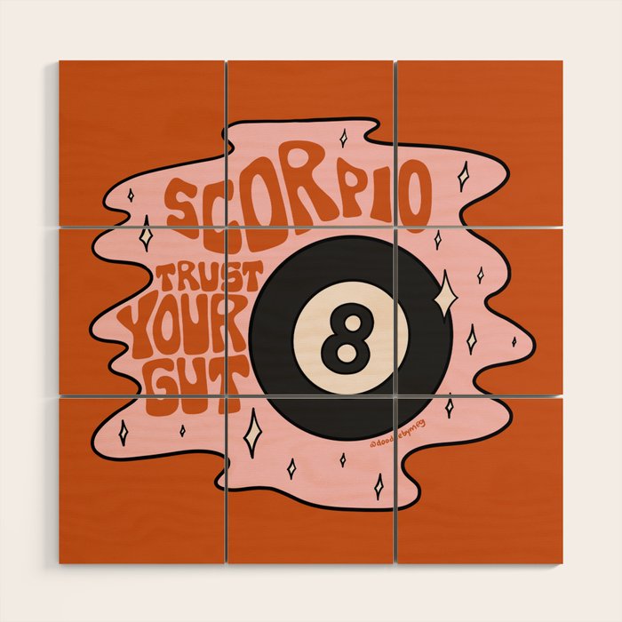 Scorpio Magic 8 Ball Wood Wall Art Gallery Image 1
