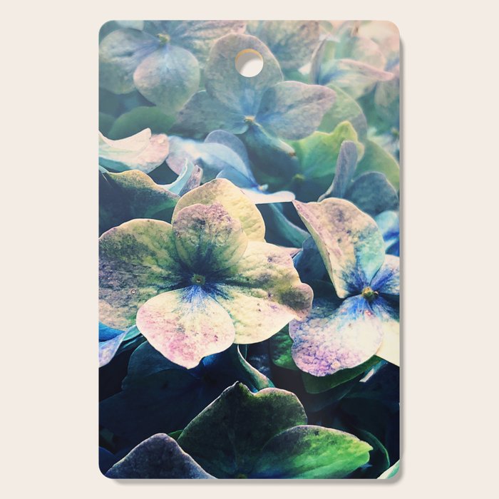 Blue Hydrangea Flower Botanical Cutting Board Gallery Image 1