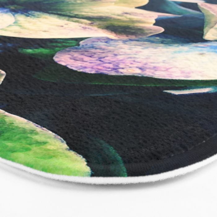 Blue Hydrangea Flower Botanical Bath Mat Gallery Image 3