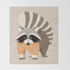 Whimsical Raccoon Throw Blanket Gallery Image 2