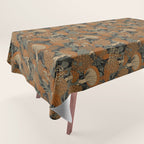 Autumn Mushrooms and Pinecones Tablecloth Gallery Image 1