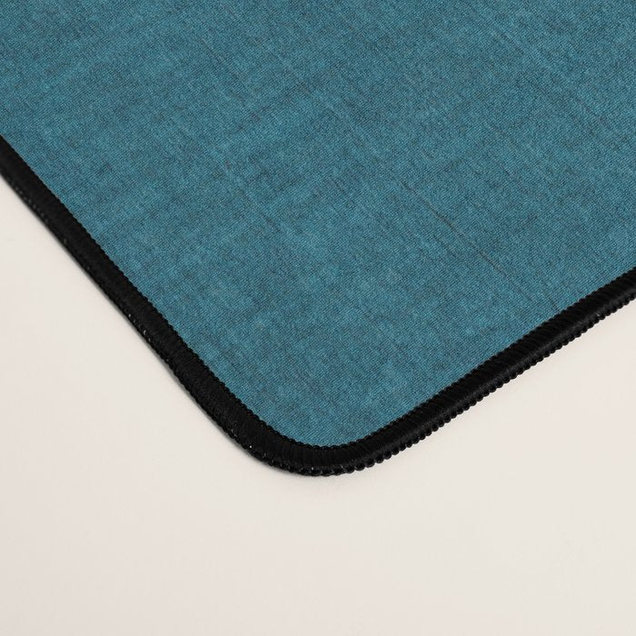 Dark Teal White Lines Geometric Minimalist Art Desk Mat Gallery Image 4