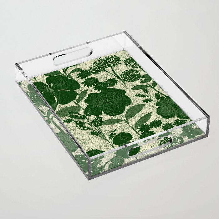 Vintage Grandma's Garden Acrylic Tray Gallery Image 1