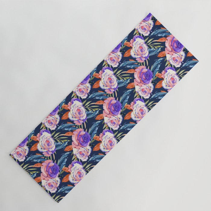 Dark landscape dolphins in the roses Yoga Mat Gallery Image 1