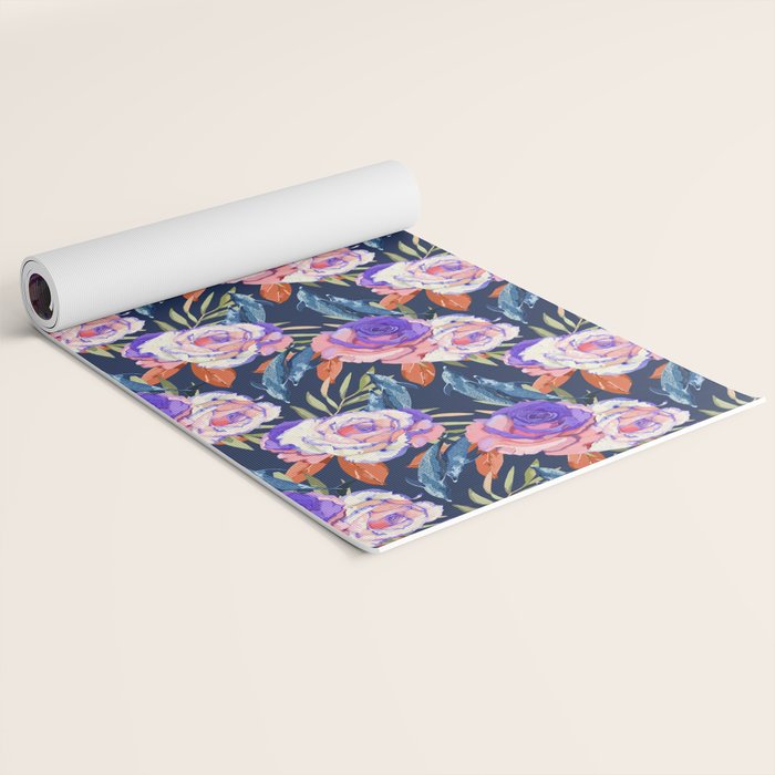 Dark landscape dolphins in the roses Yoga Mat Gallery Image 2